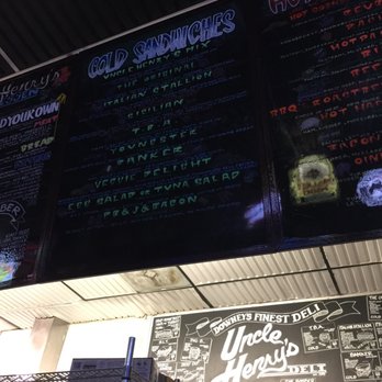 Uncle Henry's Deli - Hand painted menus this place is family own d and so good especially if you want something light yet filling - Delis Near Me - Downey, California