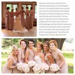 Mirabella Studio - One of our happy brides. Bridal Hair and Makeup by Mirabella Studio