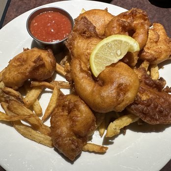 Chips 'N Ales - Shrimp Platter - batter is THICK - Fish & Chips Near Me - Norman, Oklahoma Chips 'N Ales - Shrimp Platter - batter is THICK - Fish & Chips Near Me - Norman, Oklahoma