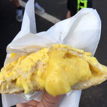 Happy Days - Baked custard manupua. Custard and dough was still hot!! - Seafood Near Me - Honolulu, Hawaii