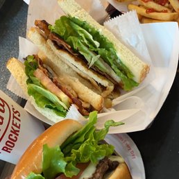 two burgers and french fries two burgers and french fries