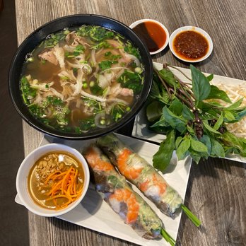 Pho 101 - Pho Dac Biet with spring roll - Vietnamese Near Me - Westminster, California Pho 101 - Pho Dac Biet with spring roll - Vietnamese Near Me - Westminster, California