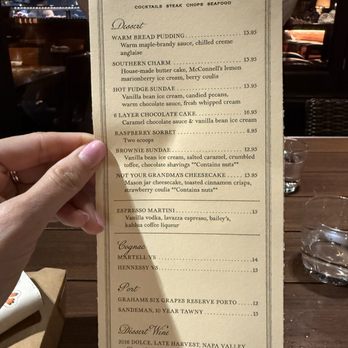 TOWN - Dessert menu - Steakhouses Near Me - San Carlos, California TOWN - Dessert menu - Steakhouses Near Me - San Carlos, California