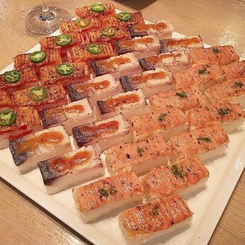 Miku - Salmon, saba, and ebi oshi - Japanese Near Me - Vancouver, British Columbia