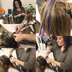 Bold Hair Salon - Blue hair extensions by Anne Marie great length ColdFusion's
