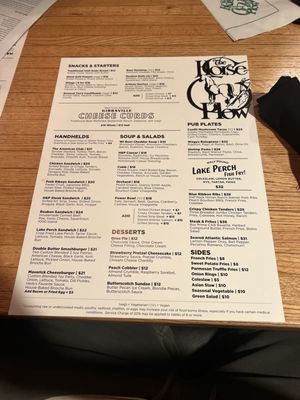 Menu photo 1 The Horse & Plow Kohler, WI Menu photo 1 The Horse & Plow Kohler, WI
