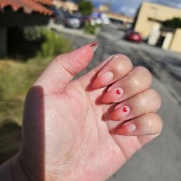 Done by Coco! Got so excited and had to take a quick pic right outside. She freehanded the hearts and everything!! Done by Coco! Got so excited and had to take a quick pic right outside. She freehanded the hearts and everything!!