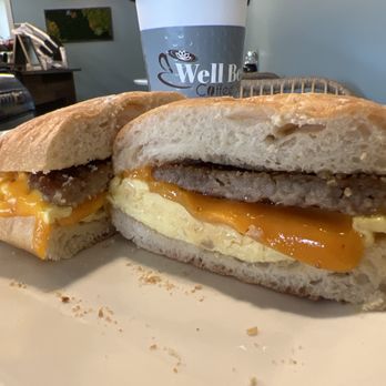 Well Bean Coffee House - S, E &Cheddar on ciabatta - Coffee & Tea Near Me - Penndel, Pennsylvania Well Bean Coffee House - S, E &Cheddar on ciabatta - Coffee & Tea Near Me - Penndel, Pennsylvania