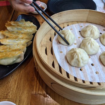 Dough Zone Dumpling House - Seattle ID - Chicken XLB and veggie pot sticker - Shanghainese Near Me - Seattle, Washington Dough Zone Dumpling House - Seattle ID - Chicken XLB and veggie pot sticker - Shanghainese Near Me - Seattle, Washington