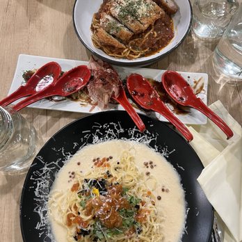 La Casa Mia - Uni pasta & wagyu sauce pork cutlet pasta - Italian Near Me - Milpitas, California La Casa Mia - Uni pasta & wagyu sauce pork cutlet pasta - Italian Near Me - Milpitas, California