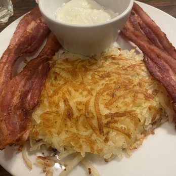 Solvang Restaurant - Two egg breakfast with bacon - Scandinavian Near Me - Solvang, California
