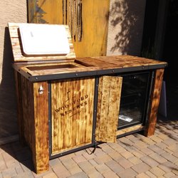 Wood & Metal Outdoor Patio Bar