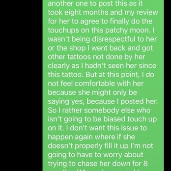 Heartless Tattoos - My reply after she agreed 2 hours after the review - Tattoo Near Me - Los Angeles, California Heartless Tattoos - My reply after she agreed 2 hours after the review - Tattoo Near Me - Los Angeles, California