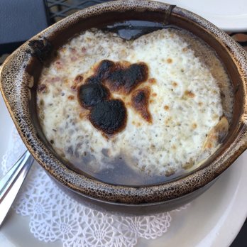 Six Pence Pub - French onion soup. It was burnt and had an unpleasant charred taste throughout. - American Near Me - Blowing Rock, North Carolina Six Pence Pub - French onion soup. It was burnt and had an unpleasant charred taste throughout. - American Near Me - Blowing Rock, North Carolina