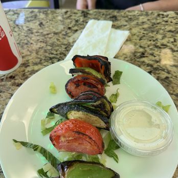 Greens and Grill - Veggie kabob plate - Mediterranean Near Me - Las Vegas, Nevada Greens and Grill - Veggie kabob plate - Mediterranean Near Me - Las Vegas, Nevada