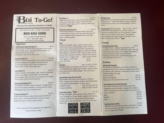 Menu photo 2 Bui Vietnamese Cuisine Branford, CT Menu photo 2 Bui Vietnamese Cuisine Branford, CT