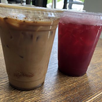 Aware Coffee - Canela iced coffee w/oat milk and wild berry tea - Coffee & Tea Near Me - Las Vegas, Nevada