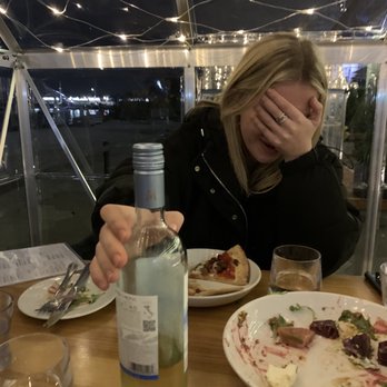 Industry Kitchen - This was her reaction when finding out we spent 55 dollars on a 7 dollar bottle of wine. - American Near Me - New York, New York Industry Kitchen - This was her reaction when finding out we spent 55 dollars on a 7 dollar bottle of wine. - American Near Me - New York, New York