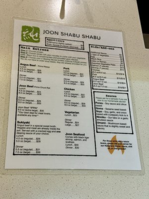 Menu photo 1 Joon Shabu Shabu Glendale, CA Menu photo 1 Joon Shabu Shabu Glendale, CA