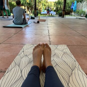 El Pinto - Yoga in the garden. - New Mexican Cuisine Near Me - Albuquerque, New Mexico