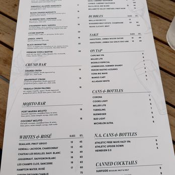 Port Marina - Menu - Cocktail Bars Near Me - Cape May, New Jersey Port Marina - Menu - Cocktail Bars Near Me - Cape May, New Jersey