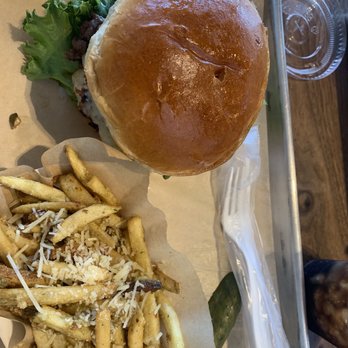 The Melt - Spicy Mission MeltBurger and garlic Parmesan fries - Sandwiches Near Me - La Jolla, California The Melt - Spicy Mission MeltBurger and garlic Parmesan fries - Sandwiches Near Me - La Jolla, California