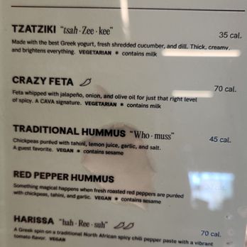 CAVA - Dips: pick 3 - Mediterranean Near Me - Irvine, California