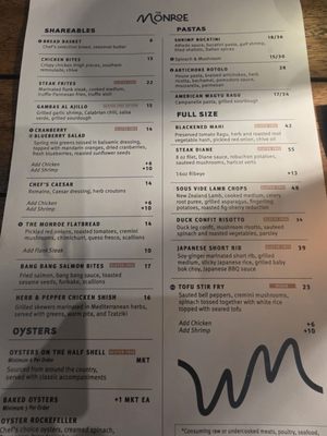 Menu photo 1 The Monroe Tallahassee, FL
