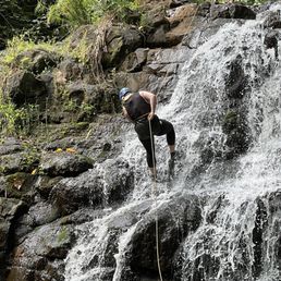 Me on the way down the waterfall. Me on the way down the waterfall.
