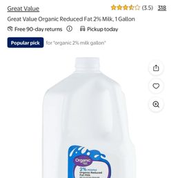 Milk price difference from one Walmart to another.