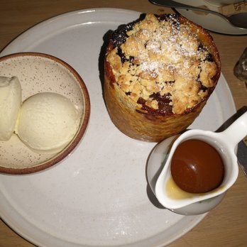 Ember & Rye - Why go to Julian for apple pie? Vanilla gelato and whiskey caramel sauce. - Seafood Near Me - Carlsbad, California