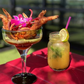 El Patio Bar and Grill - Dynamite shrimp & passionfruit Mojito - Asian Fusion Near Me - Raleigh, North Carolina El Patio Bar and Grill - Dynamite shrimp & passionfruit Mojito - Asian Fusion Near Me - Raleigh, North Carolina
