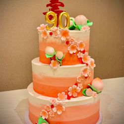 Simple Delights - Jessica exceeded my expectation with this delicious peach filled ombre cake.