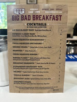 Menu photo 4 Big Bad Breakfast Mount Pleasant, SC
