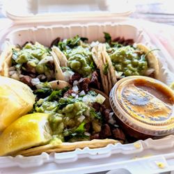 La Tapatia Market & Deli - 2 Asada and 2 Carnitas tacos