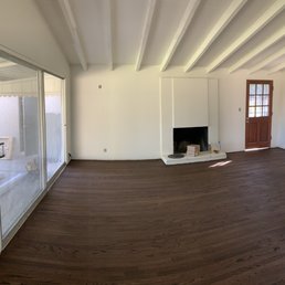 Before the coats of varnish were applied.