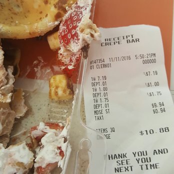 Crepe & Tea Bar - This is really what I paid..n not till The end they tell me its extra for ice cream - New American Near Me - Newark, California
