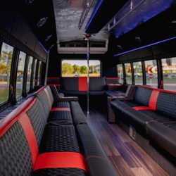 Top Shelf Transportation - Gorgeous flooring with everyone's favorite dance pole!