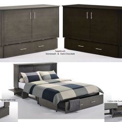 Comfort Zone - Sage Brush Murphy Bed Cabinet