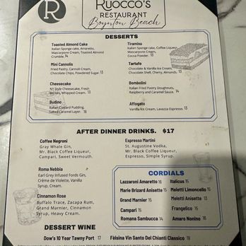 Ruocco’s Restaurant - Menu - Italian Near Me - Boynton Beach, Florida Ruocco’s Restaurant - Menu - Italian Near Me - Boynton Beach, Florida