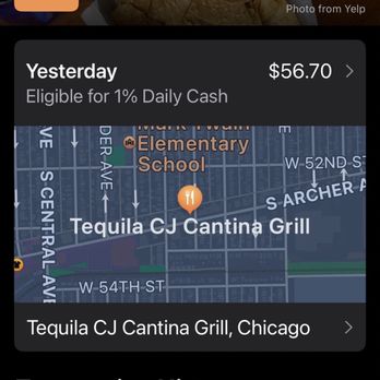 Tequila CJ Cantina Grill - $56.70 was yesterday and the $233.76 was a while back. - Mexican Near Me - Chicago, Illinois