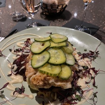 SURV Restaurant - Chicken and Waffles. Unique and delicious.  Crispy chicken on a bed of Mac and cheese. - Wine Bars Near Me - Easton, Pennsylvania