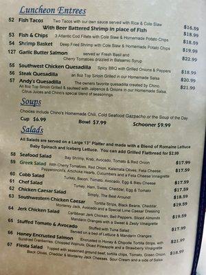 Menu photo 8 Carlee's Place Borrego Springs, CA