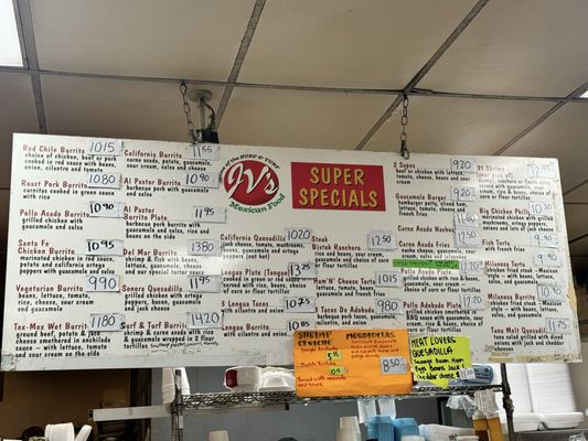 Menu photo 3 JV's Mexican Food San Diego, CA