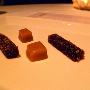 Spruce - free dessert: home made caramel, blueberry candy - American Near Me - San Francisco, California Spruce - free dessert: home made caramel, blueberry candy - American Near Me - San Francisco, California