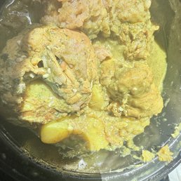 Curry chicken w Callaloo