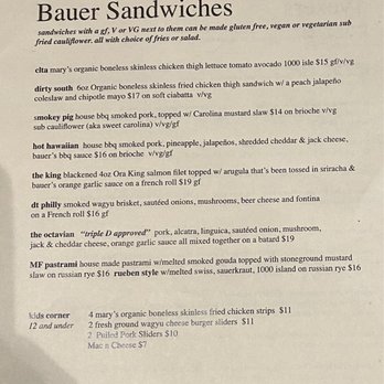 Bauer's By Sazon - Menu - Gastropubs Near Me - Modesto, California Bauer's By Sazon - Menu - Gastropubs Near Me - Modesto, California