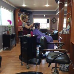 Claudia beautifying her clients
