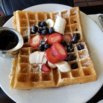 Bea Bea's - Waffles with bananas and berries. - Coffee & Tea Near Me - Burbank, California Bea Bea's - Waffles with bananas and berries. - Coffee & Tea Near Me - Burbank, California