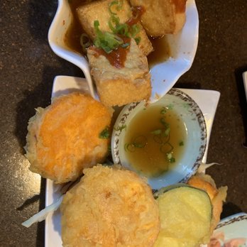 Tokyo Sushi - Veggie tempura and agadashi (sp?) tofu.  A little spicy kick with the tofu.  Not bad. - Sushi Bars Near Me - Reno, Nevada